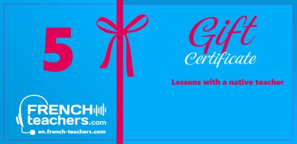 Gift card – 5 French lessons via Skype, Zoom