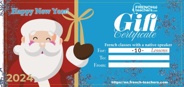 Gift a 10-lesson online French course with an entertaining native teacher, all conveniently conducted via Zoom. Surprise your loved ones with a gift card and let the language adventure begin!