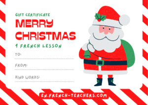 Christmas Gift Card for Online French Lessons with a Native French Tutor